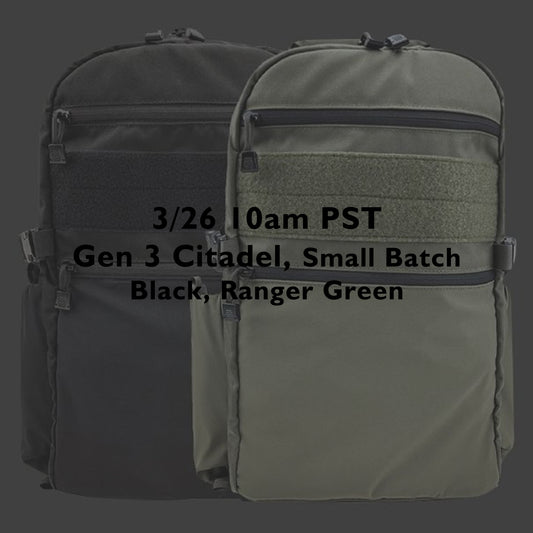 3/26 Drop: Gen3 Citadel, small batch in Ranger Green & Black